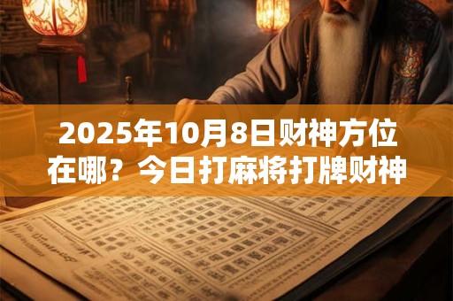 2025年10月8日财神方位在哪？今日打麻将打牌财神方位
