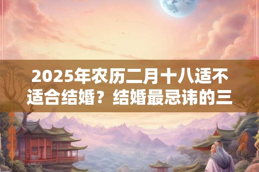 2025年农历二月十八适不适合结婚？结婚最忌讳的三个日子