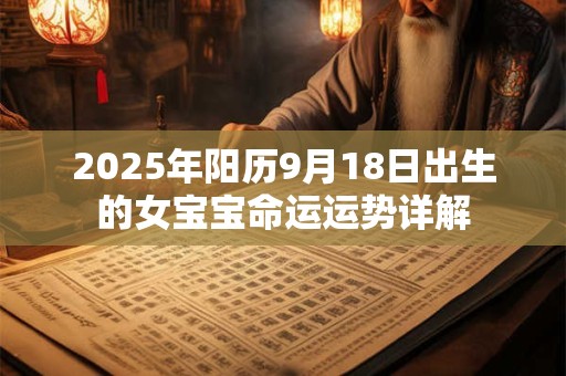 2025年阳历9月18日出生的女宝宝命运运势详解