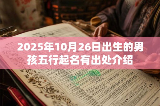 2025年10月26日出生的男孩五行起名有出处介绍