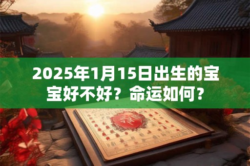 2025年1月15日出生的宝宝好不好？命运如何？