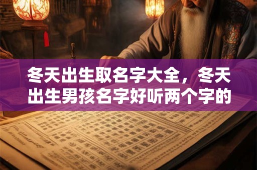 冬天出生取名字大全，冬天出生男孩名字好听两个字的