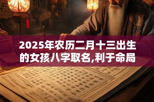 2025年农历二月十三出生的女孩八字取名,利于命局的名字