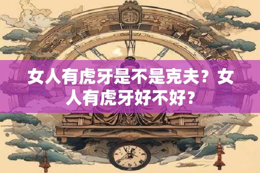 女人有虎牙是不是克夫？女人有虎牙好不好？