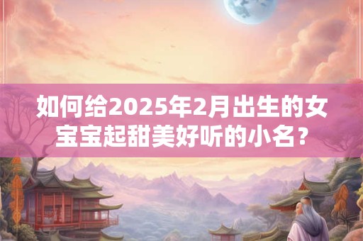 如何给2025年2月出生的女宝宝起甜美好听的小名？