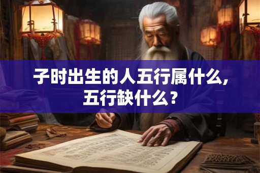 子时出生的人五行属什么,五行缺什么？