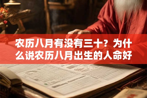 农历八月有没有三十？为什么说农历八月出生的人命好