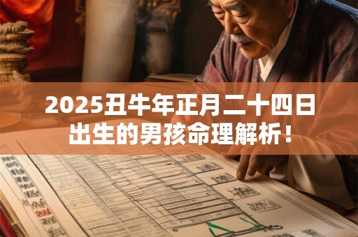 2025丑牛年正月二十四日出生的男孩命理解析！
