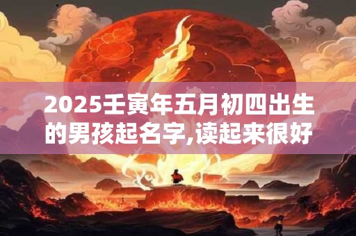 2025壬寅年五月初四出生的男孩起名字,读起来很好听