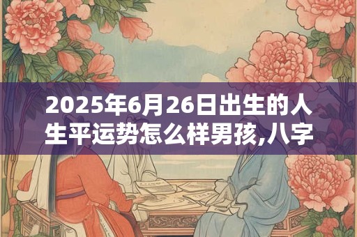 2025年6月26日出生的人生平运势怎么样男孩,八字测算解析
