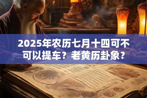 2025年农历七月十四可不可以提车？老黄历卦象？