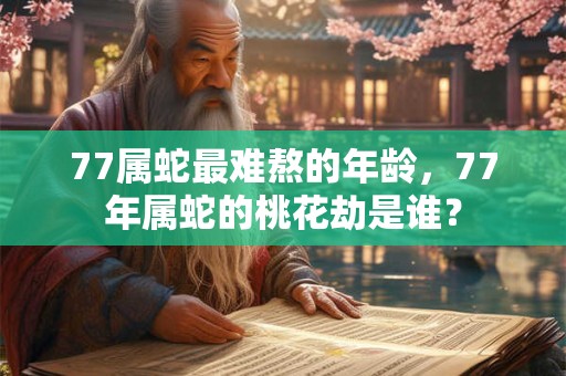 77属蛇最难熬的年龄，77年属蛇的桃花劫是谁？