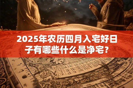 2025年农历四月入宅好日子有哪些什么是净宅？