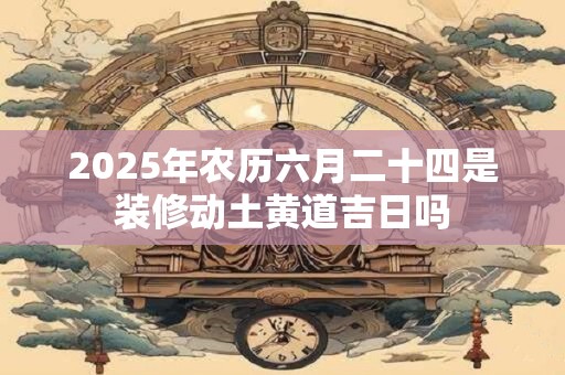 2025年农历六月二十四是装修动土黄道吉日吗