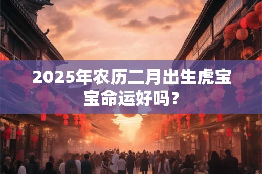 2025年农历二月出生虎宝宝命运好吗？