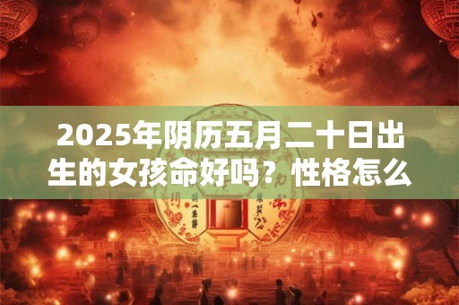 详细阅读:2025年阴历五月二十日出生的女孩命好吗?性格怎么样 2025年阴历五月二十日出生的女孩命好吗?性格怎么样