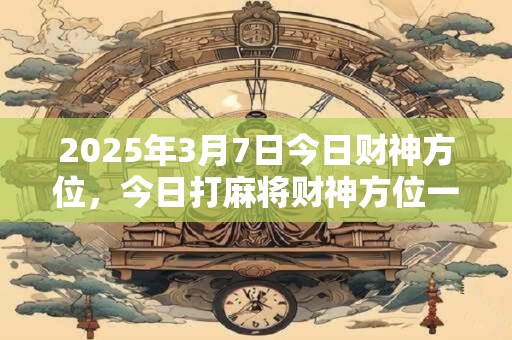 2025年3月7日今日财神方位，今日打麻将财神方位一览表
