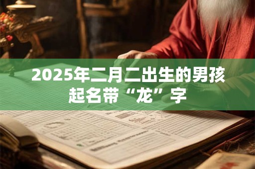 2025年二月二出生的男孩起名带“龙”字