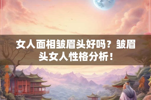 女人面相皱眉头好吗？皱眉头女人性格分析！