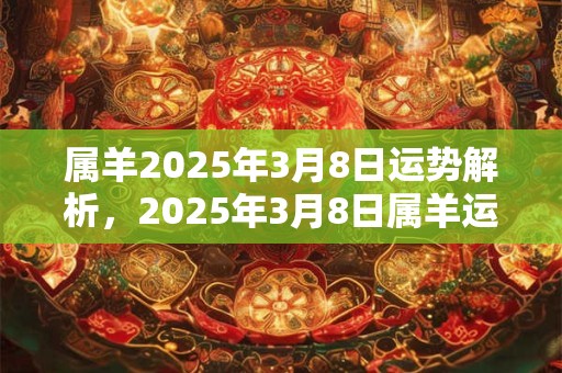 属羊2025年3月8日运势解析，2025年3月8日属羊运势分析；