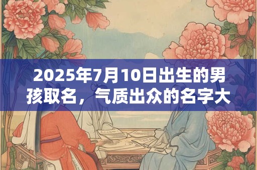 2025年7月10日出生的男孩取名，气质出众的名字大全