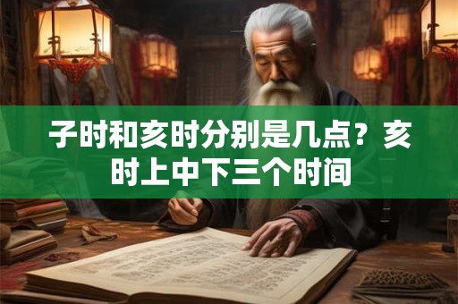 子时和亥时分别是几点？亥时上中下三个时间
