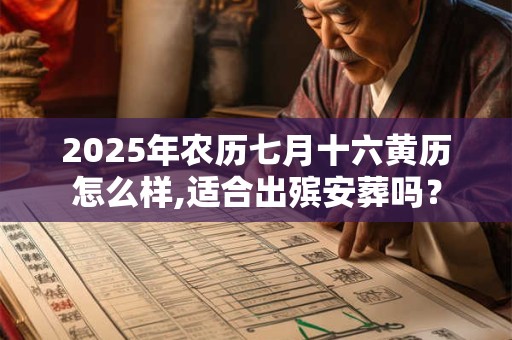 2025年农历七月十六黄历怎么样,适合出殡安葬吗？