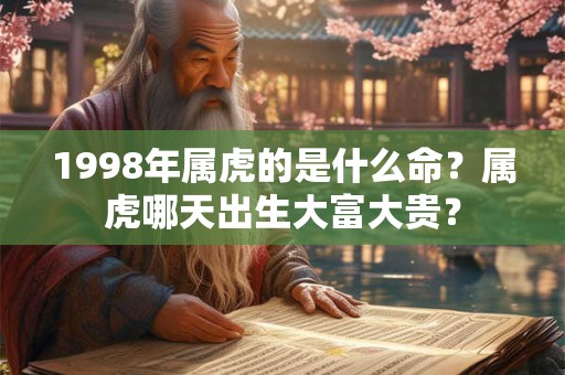 1998年属虎的是什么命？属虎哪天出生大富大贵？