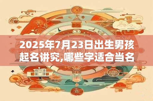 2025年7月23日出生男孩起名讲究,哪些字适合当名字