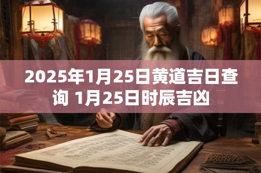2025年1月25日黄道吉日查询 1月25日时辰吉凶