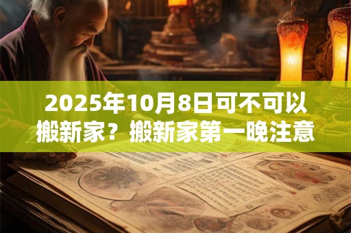 2025年10月8日可不可以搬新家？搬新家第一晚注意事项