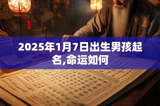 2025年1月7日出生男孩起名,命运如何
