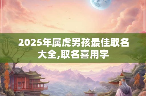 2025年属虎男孩最佳取名大全,取名喜用字