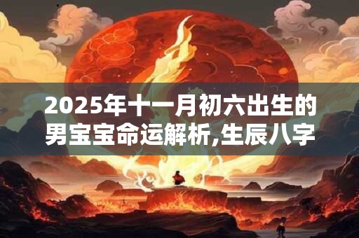 2025年十一月初六出生的男宝宝命运解析,生辰八字算命