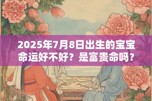 2025年7月8日出生的宝宝命运好不好？是富贵命吗？