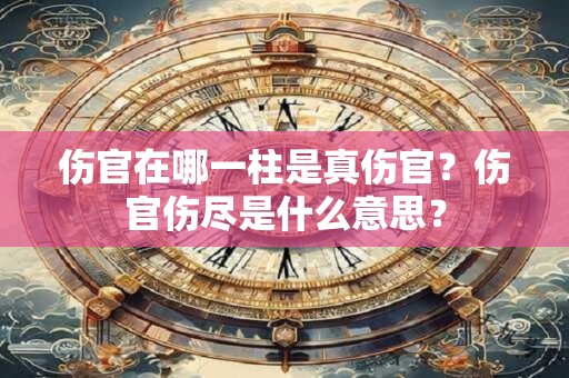 伤官在哪一柱是真伤官？伤官伤尽是什么意思？