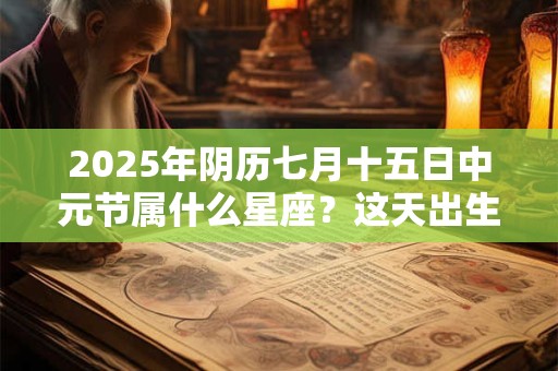 2025年阴历七月十五日中元节属什么星座？这天出生好吗