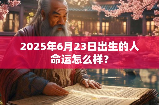 2025年6月23日出生的人命运怎么样？