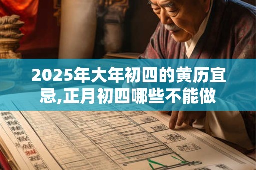 2025年大年初四的黄历宜忌,正月初四哪些不能做