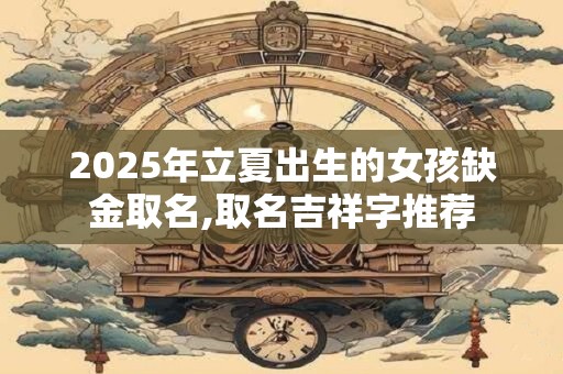 2025年立夏出生的女孩缺金取名,取名吉祥字推荐