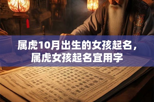 属虎10月出生的女孩起名，属虎女孩起名宜用字