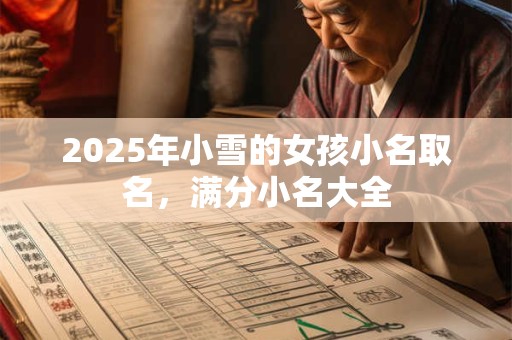 2025年小雪的女孩小名取名，满分小名大全