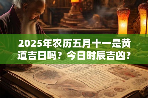 2025年农历五月十一是黄道吉日吗？今日时辰吉凶？