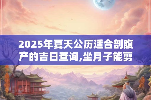 2025年夏天公历适合剖腹产的吉日查询,坐月子能剪头发吗