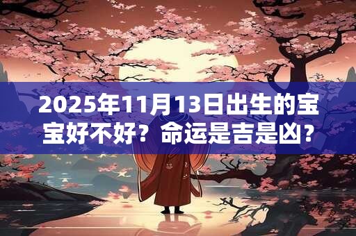 2025年11月13日出生的宝宝好不好？命运是吉是凶？