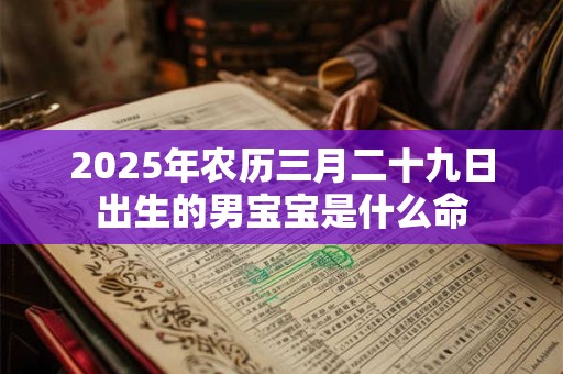 2025年农历三月二十九日出生的男宝宝是什么命