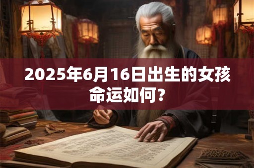 2025年6月16日出生的女孩命运如何？