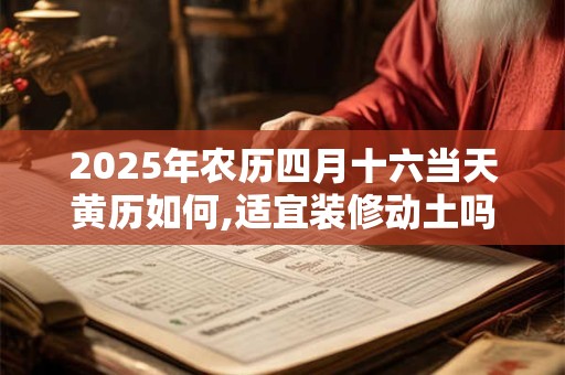 2025年农历四月十六当天黄历如何,适宜装修动土吗？