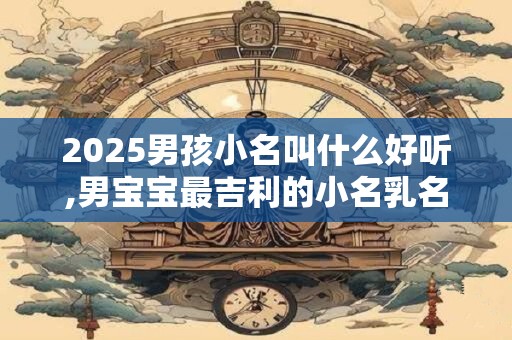 2025男孩小名叫什么好听,男宝宝最吉利的小名乳名