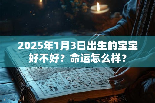 2025年1月3日出生的宝宝好不好？命运怎么样？